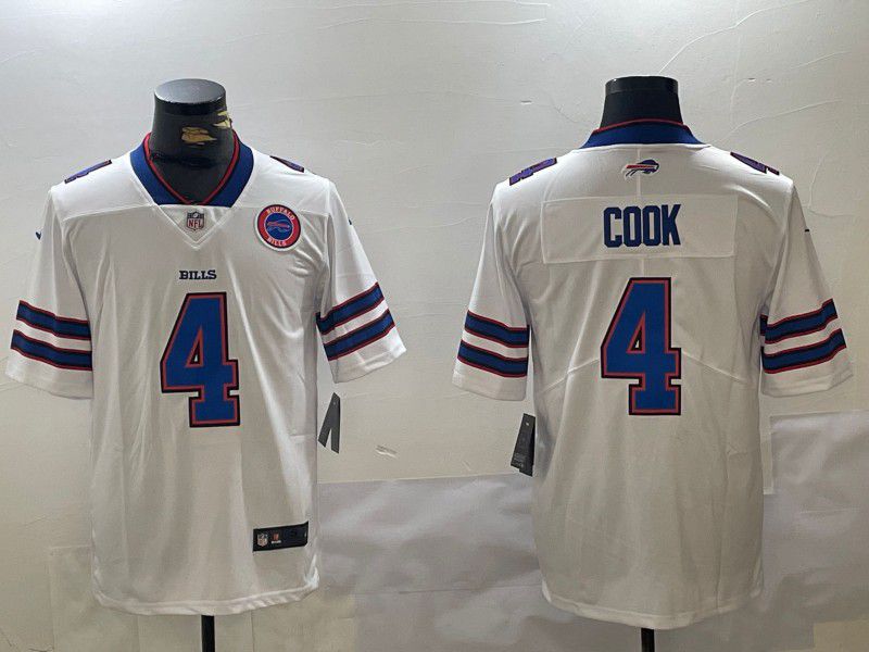 Men Buffalo Bills #4 James Cook White 2024 Nike Vapor Limited NFL Jersey style 1->indianapolis colts->NFL Jersey